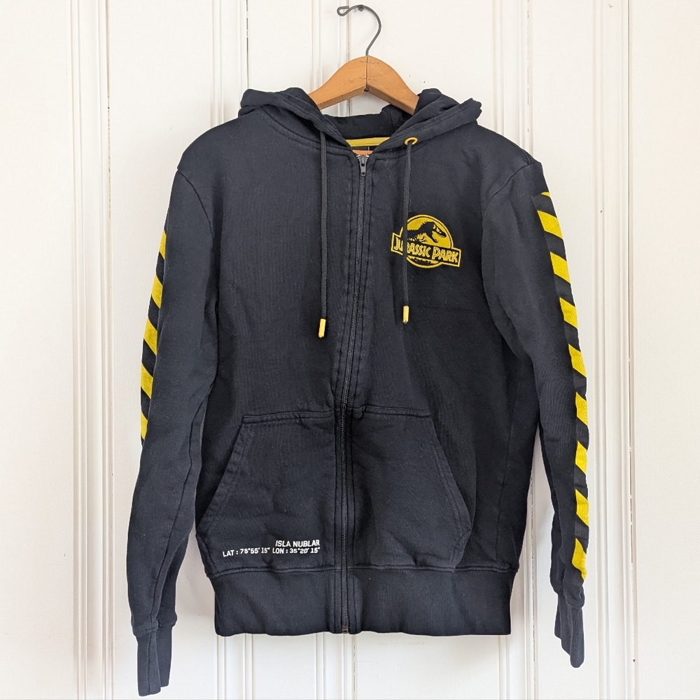 Jurassic Park Black and Yellow Hoodie